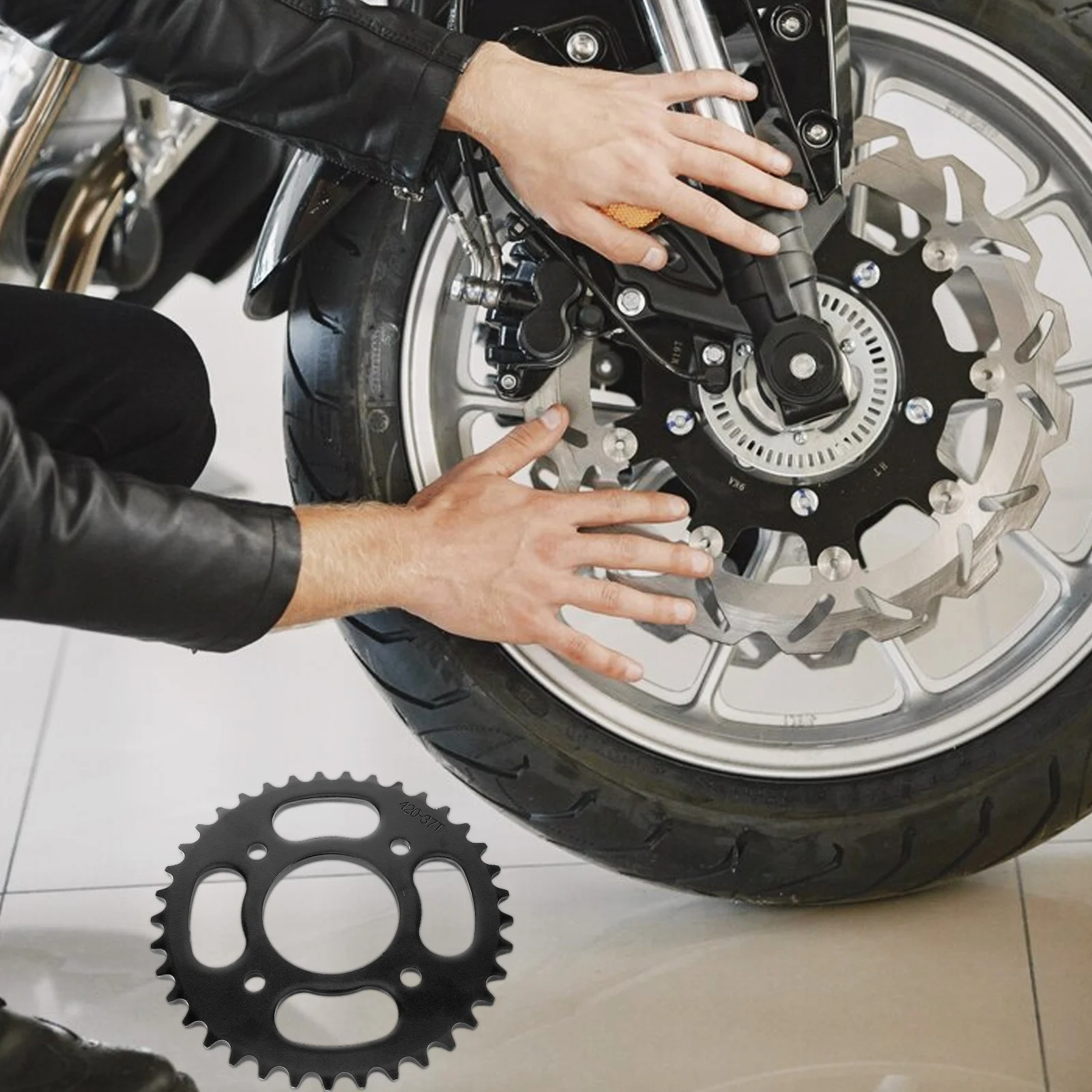

Chain Sprocket Rear 37 Tooth 76mm Durable Metal Motorcycle Sprocket Replacement for 70cc 110cc 125cc Off-Road Atv Quad Go Kart