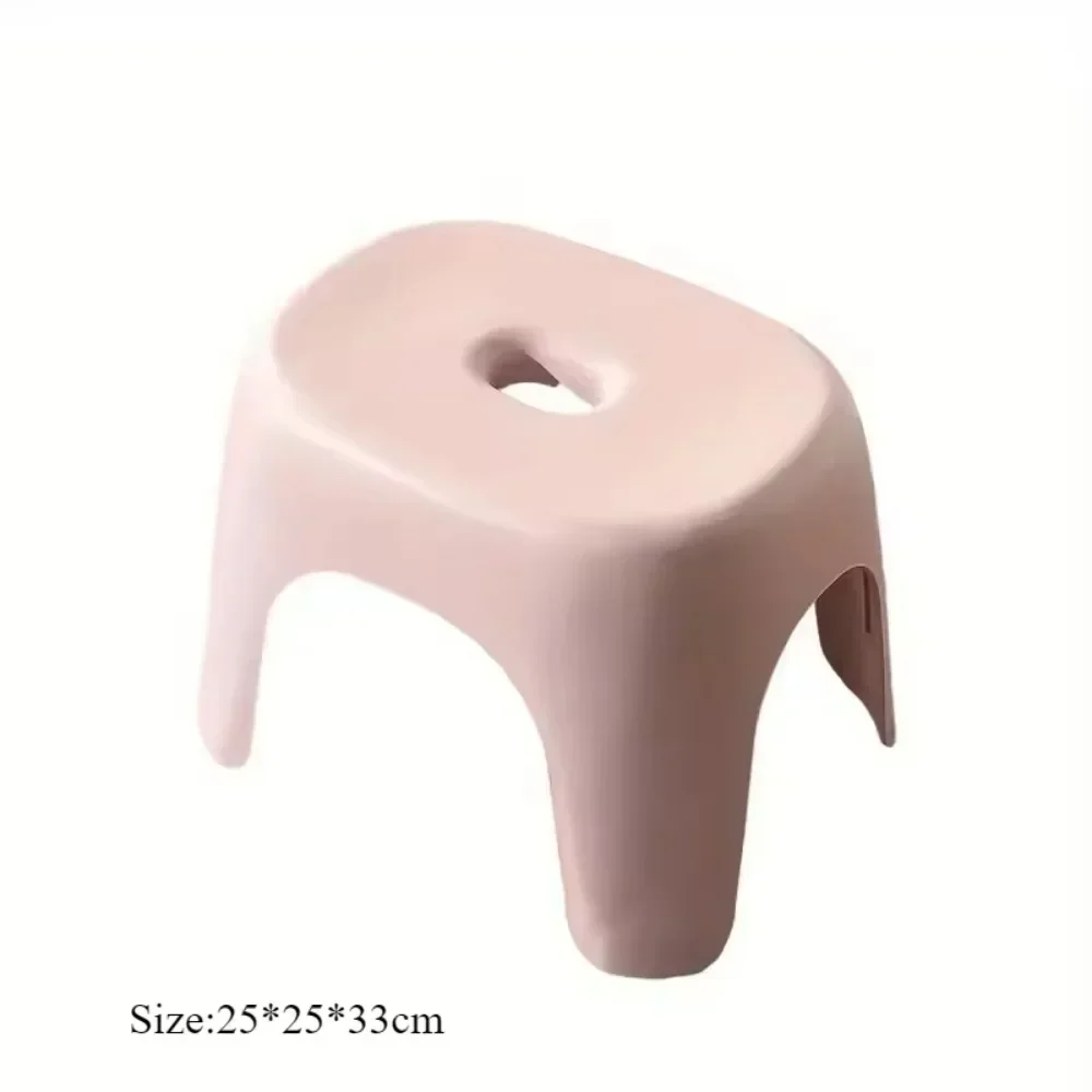 Plastic Small Stool Stackable Thick Stool Household Plastic Multifunctional Portable Bathroom Stool image 6