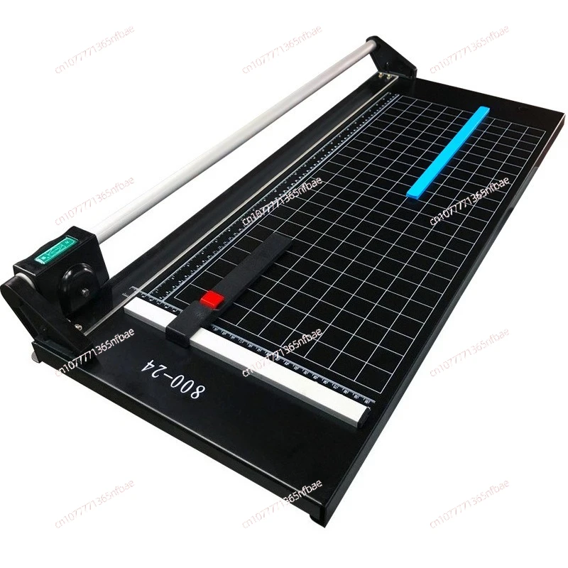 

24 Inch Roller Paper Cutter - Manual Guillotine Trimmer, A2 Size Cutting Machine for Paper/Plates