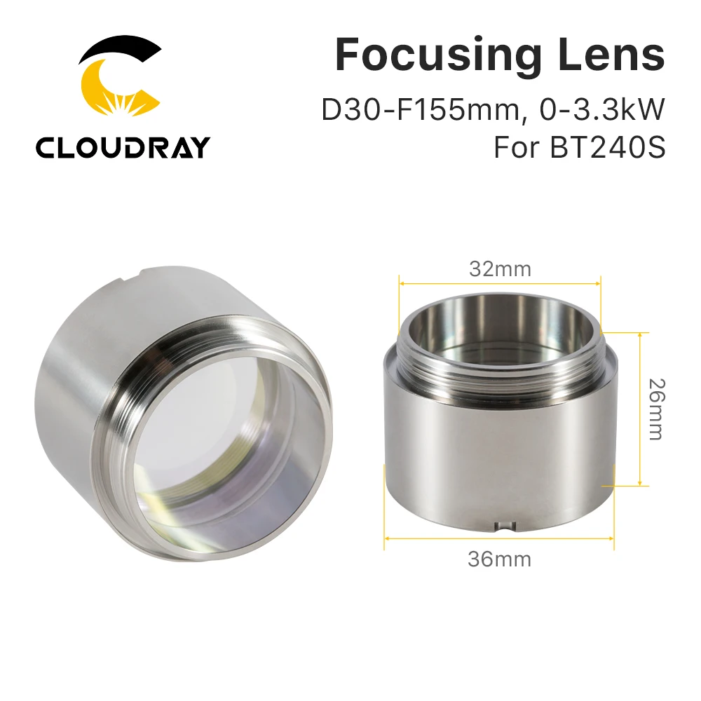 Cloudray  Original Raytools BM110/BM111/BT240S Collimating & Focusing Lens D30 with Lens Holder for Raytools Laser Cutting Head