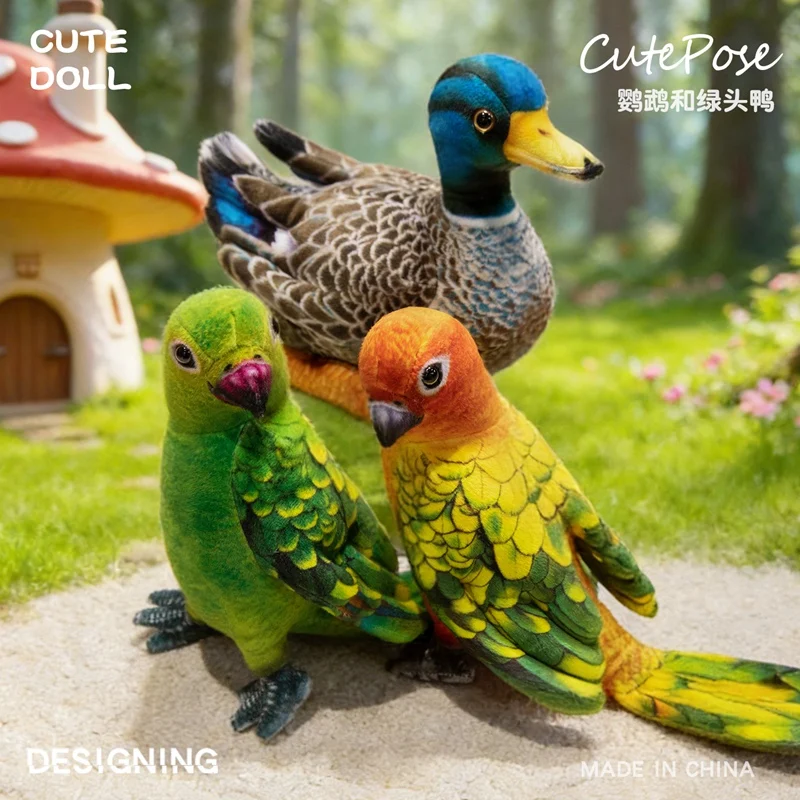 

Реалистичные плюшевые игрушки: забавные разноцветные попугаи, утки, птицы, дикие утки. Милые настольные игрушки-компаньоны для детей.