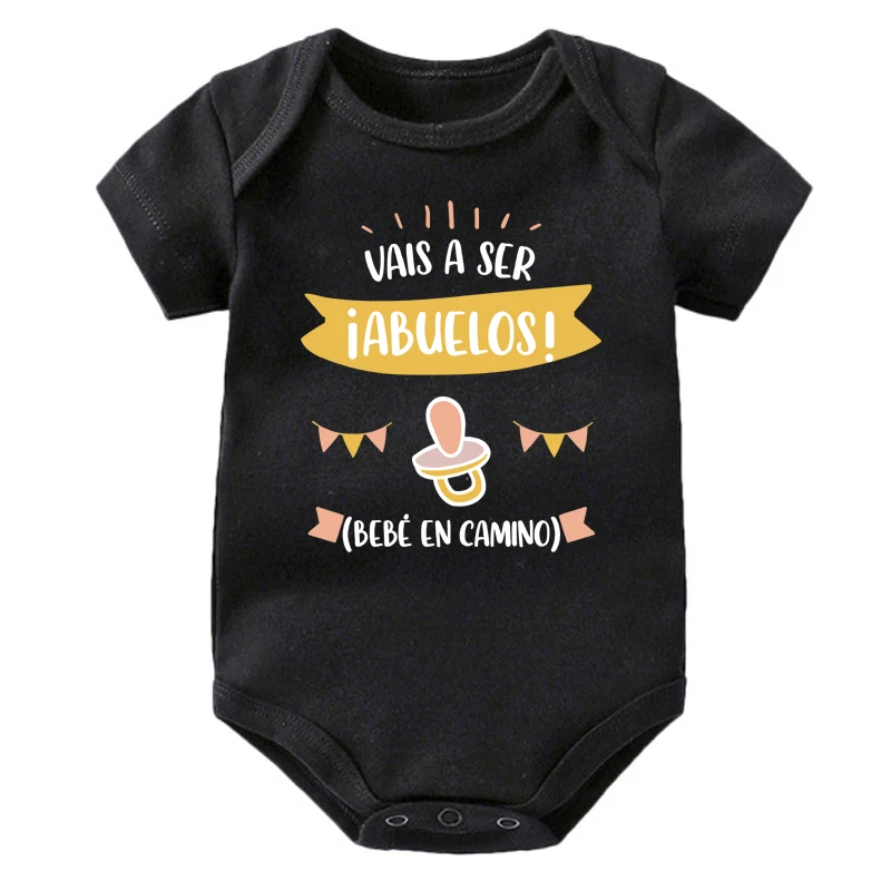 أنت ذاهب لتكون الأجداد طفل على الطريق طباعة رومبير للرضيع الوليد قصيرة الأكمام ارتداءها إعلان الطفل الملابس #5