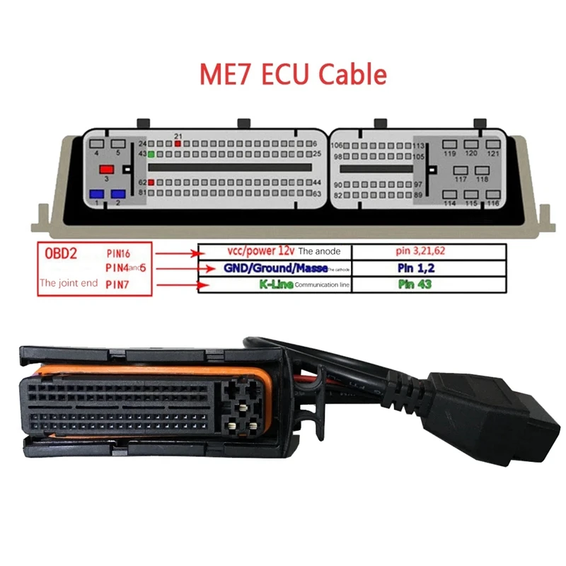 

Car 81 Pin OBD Diagnostic Cable OBD2 Adapter ECU Plug Modification Cable For -