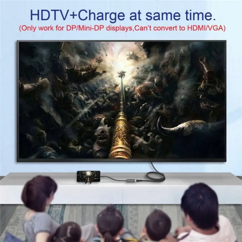 AA08-Mini Displayport محول USB-C نوع C إلى Mini DP محول Mini DP Displayport Monitor Converter #3