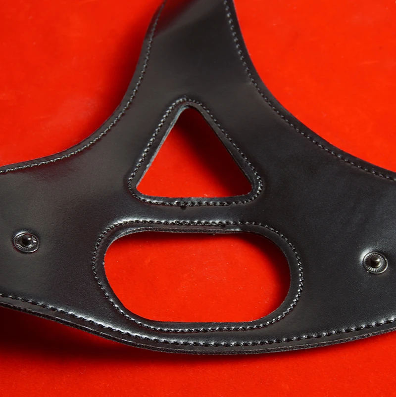 BDSM Detachable Dildo Mouth Gag,Faux Leather SM Head Harness Mask,Bondage Restraints,Sex Toys for Couples view 6