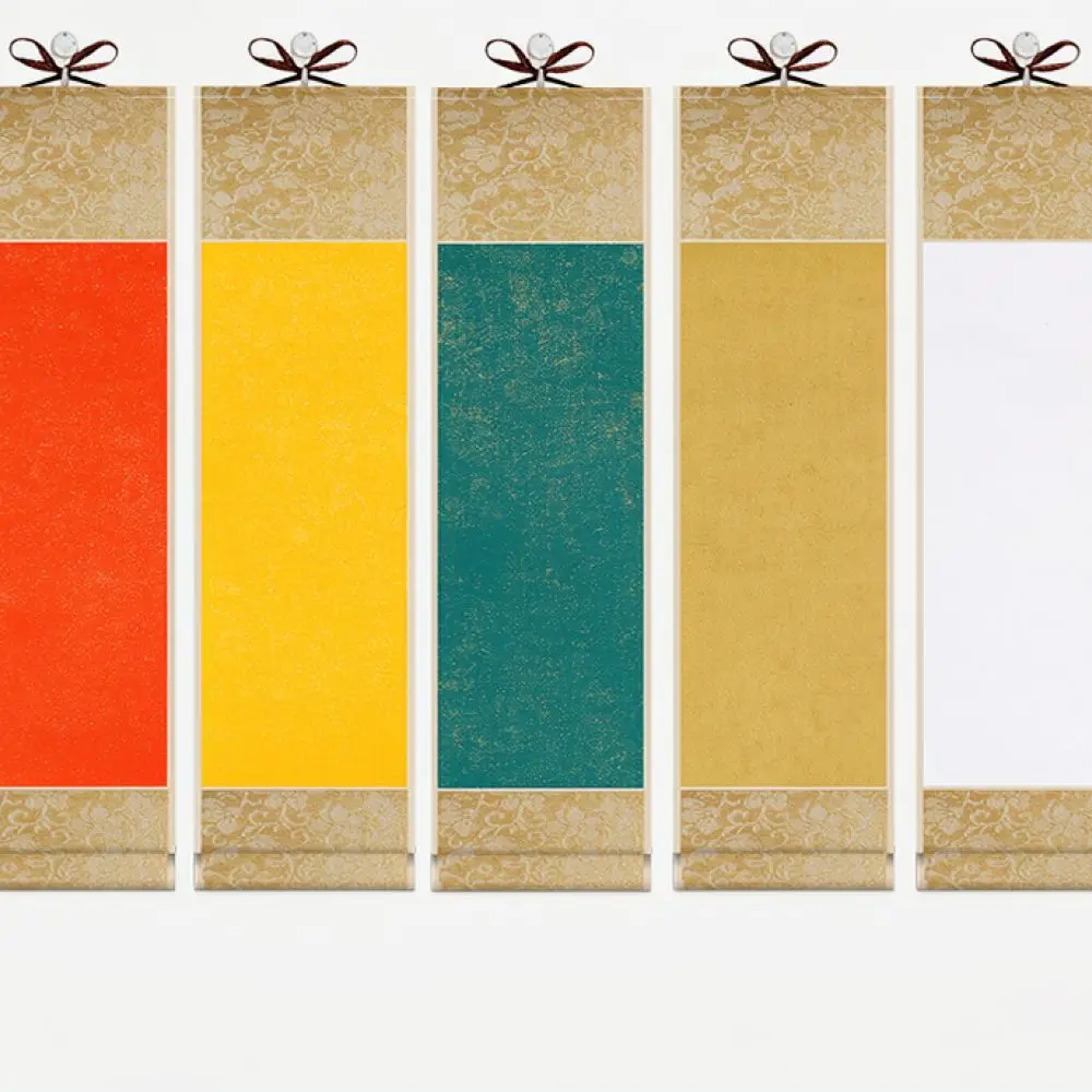 Traditional Chinese Art Paper Scroll Blank For Calligraphy Writing Painting Practice Hanging Wall Decor For Home Office