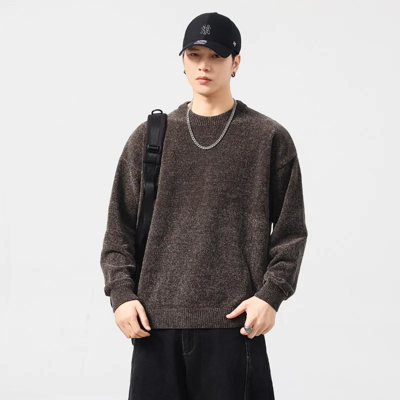 

American Retro Fashion Sweater Men Autumn Winter Loose Casual Pullover Sweater Man Streetwear Knitwear Jumpers Tops