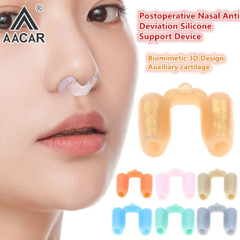 

1pcs Rhinoplasty Nostril Support Postoperative Silicone Shaping Mold Crooked Nose Correction Fixator Nasal Wing Beauty Noseclip
