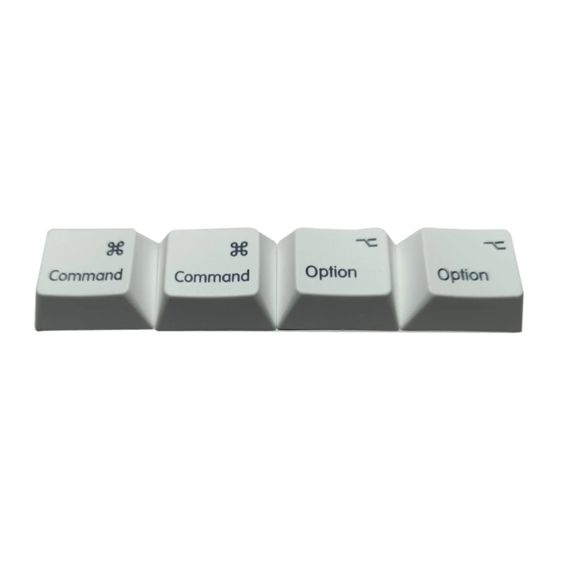 R1 Height 1.25U 1.25X Common Option Keycaps for Mechanical Keyboard 4 Pieces PBT Dye Subbed for Mac Keycaps Green/White