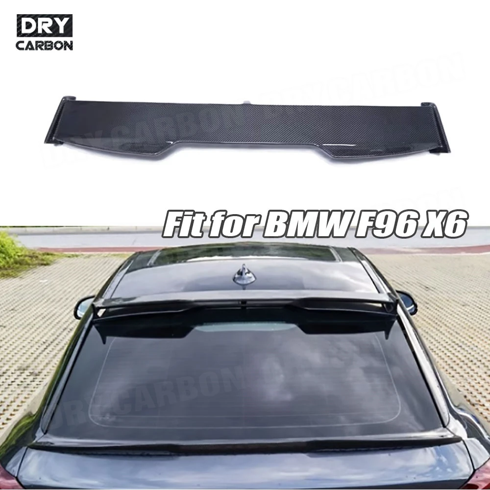 

for BMW F96 X6M 2019 2020 2021 2022 Carbon Fiber / FRP Rear Spoiler Car Body Kits Roof Windows Wing Accessories