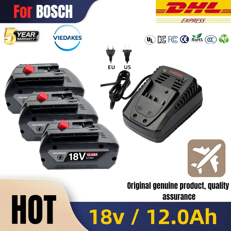 

for Bosch 18V battery, 10.0Ah/12.0Ah , compatible for Bosch 18V series battery GSR180 GBH180 GSB180.