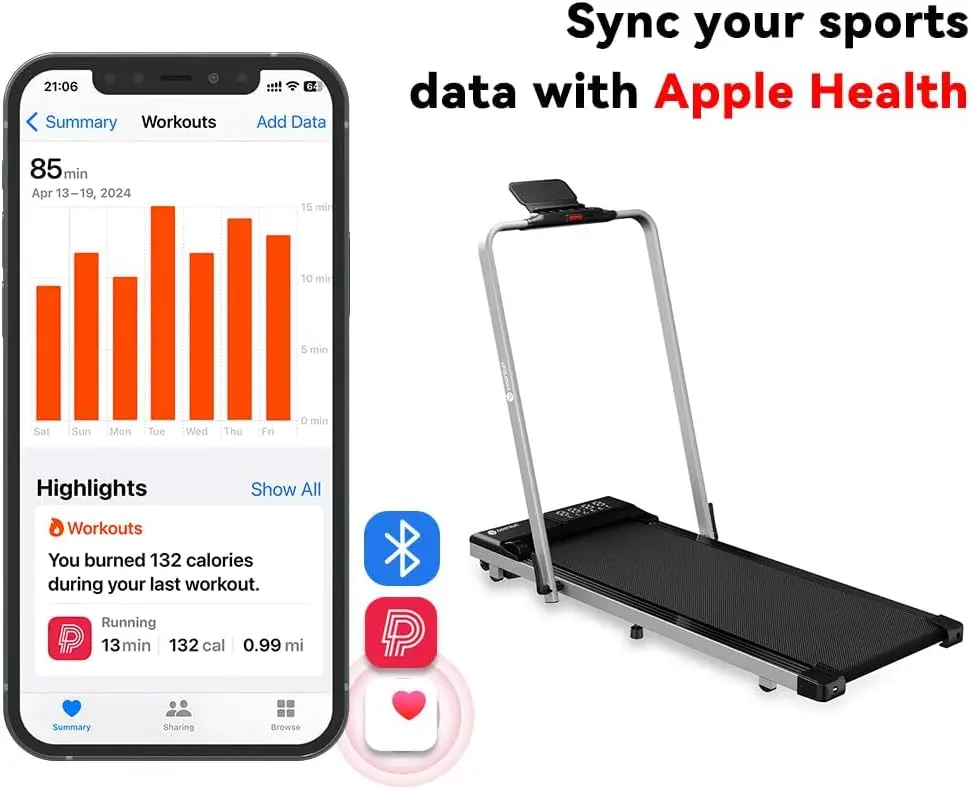 جهاز مشي 3 في 1 قابل للطي للمنزل، جهاز مشي قوي وهادئ بقوة 3.0 حصان تحت المكتب، وسادة مشي قابلة للطي بسعة 300 رطل