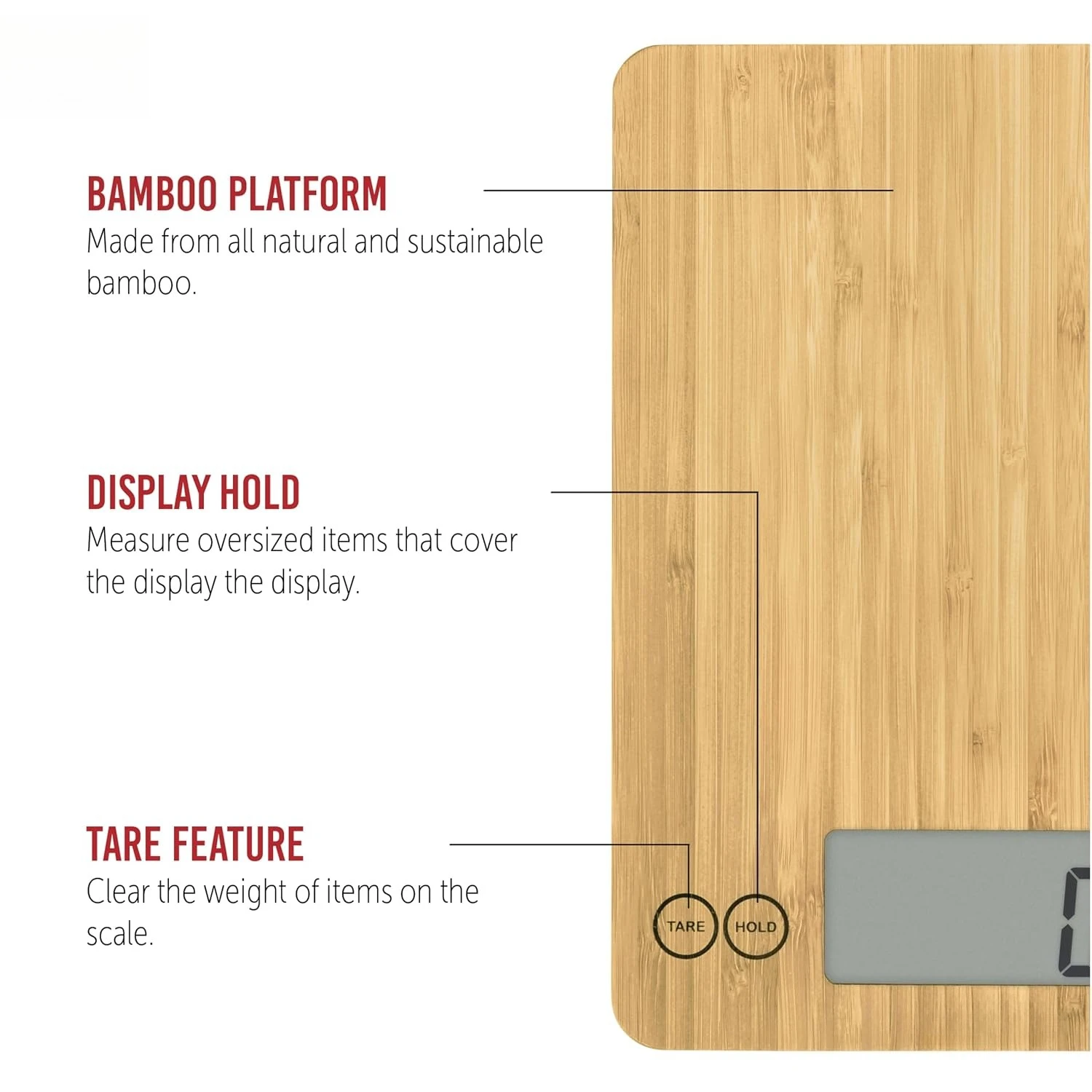 デジタルフードスケール、多機能キッチン家電、正確な重量測定と - Portion Scale Digital のレビューと価格