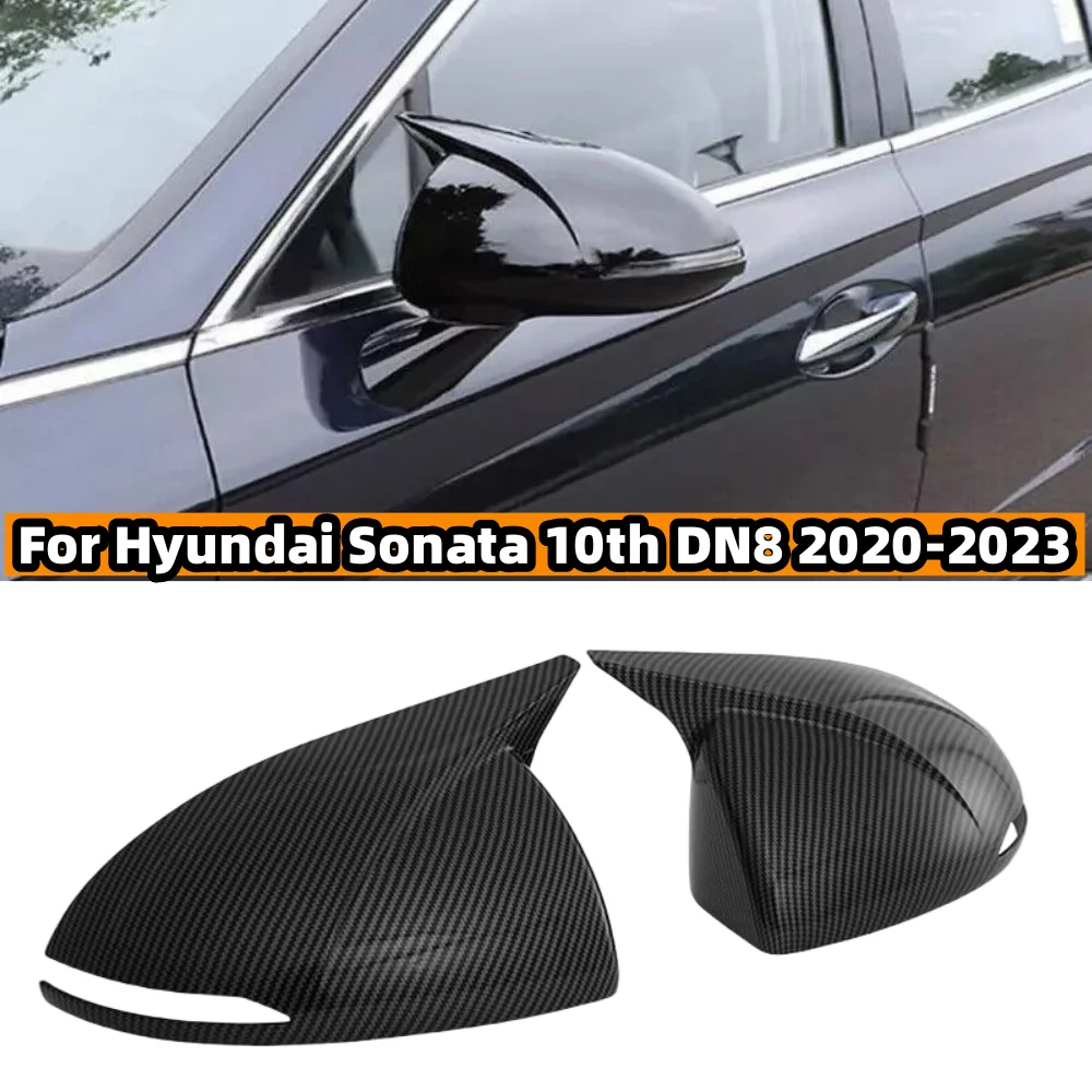 

For Hyundai Sonata 10th DN8 2020 2021 2022 2023 Rearview Side Mirror Cover Wing Cap Exterior Door Rear View Case Trim