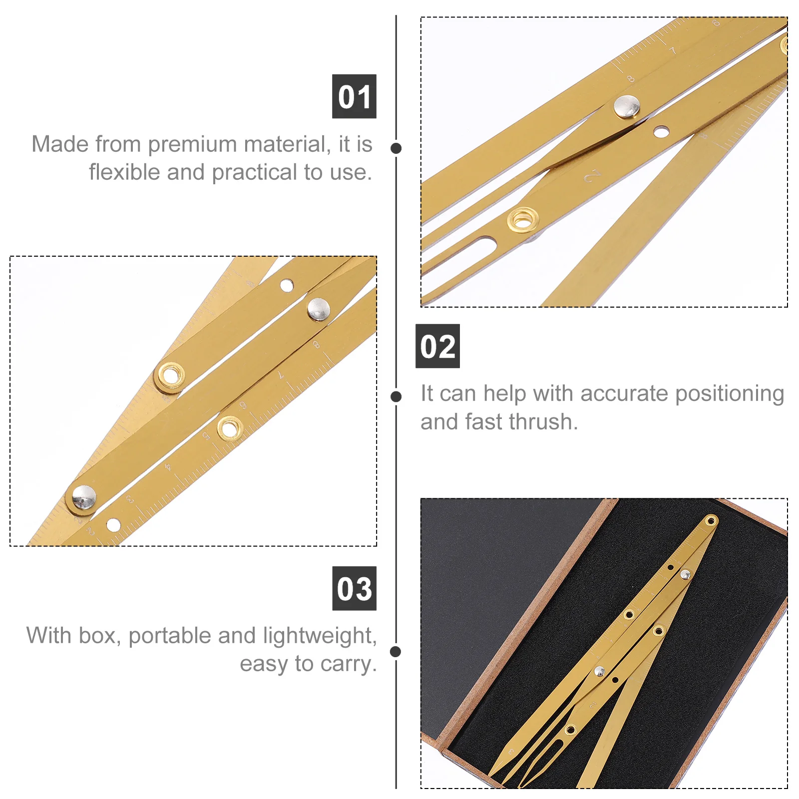 

Eyebrow Scale Metal Ruler Measuring Tool Adjustable Tattooing Microblading Trimming