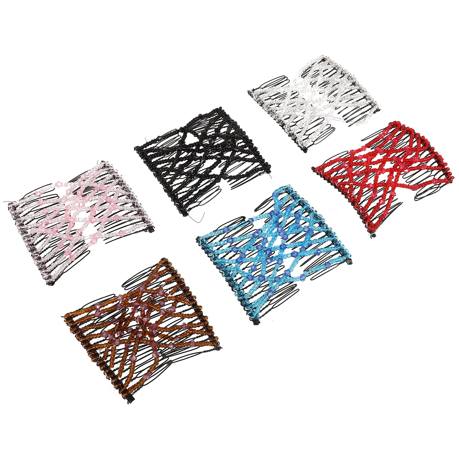 6 Pcs Steel Wire Variety Hair Comb Miss Barrettes Delicate Headwear Styling Tools