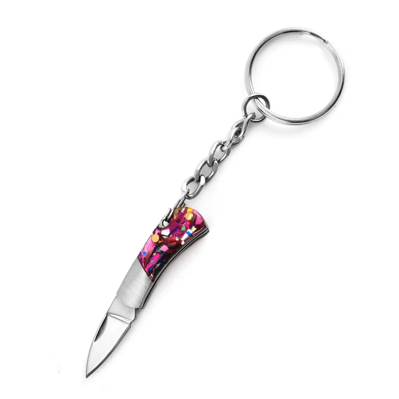 Folding small knife for unpacking express delivery, pocket mini keychain, portable boutique small gift, multi-purpose knife