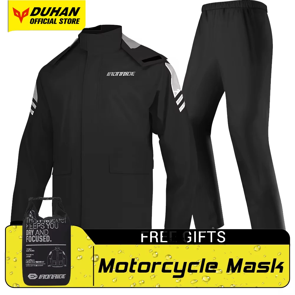 

Reflective Motorcycle Raincoat Waterproof Rain Coat Moto Motocross Raincoat Motorbiker Jacket Women Men Outdoors