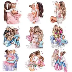 Patches For Clothing Super Mom Girl Boy Iron-On Heat Transfer For Clothes Fashion Mom Son Daughter Thermal Sticekr Appliqued