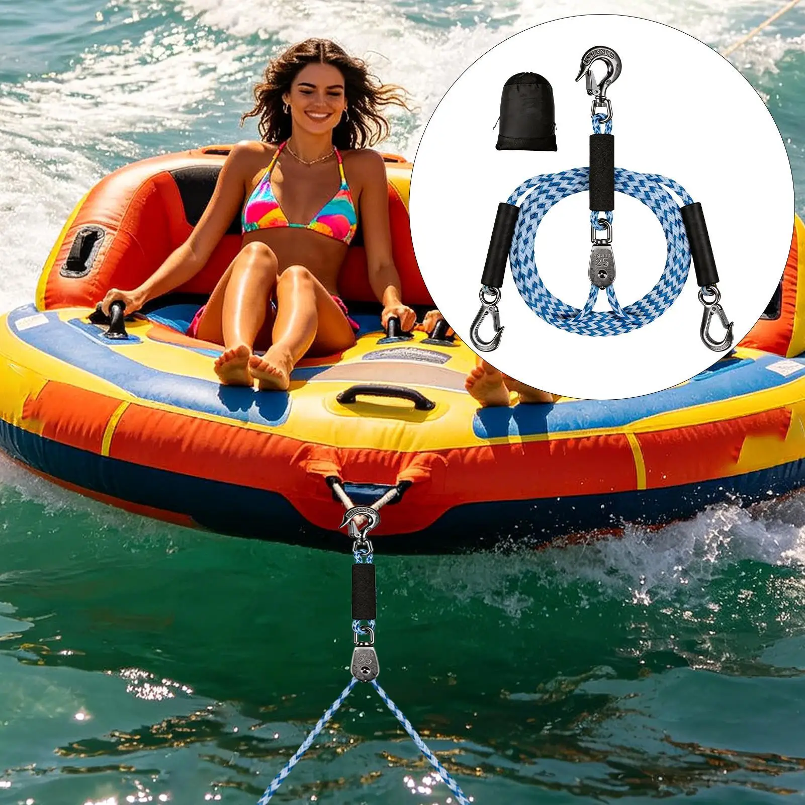 

Tow Rope For Boat Watersports Pulling Floating Line Wakeboard Tow Rope For Marine Skiing Lake Pool Camping Canoe Pontoon Kayak