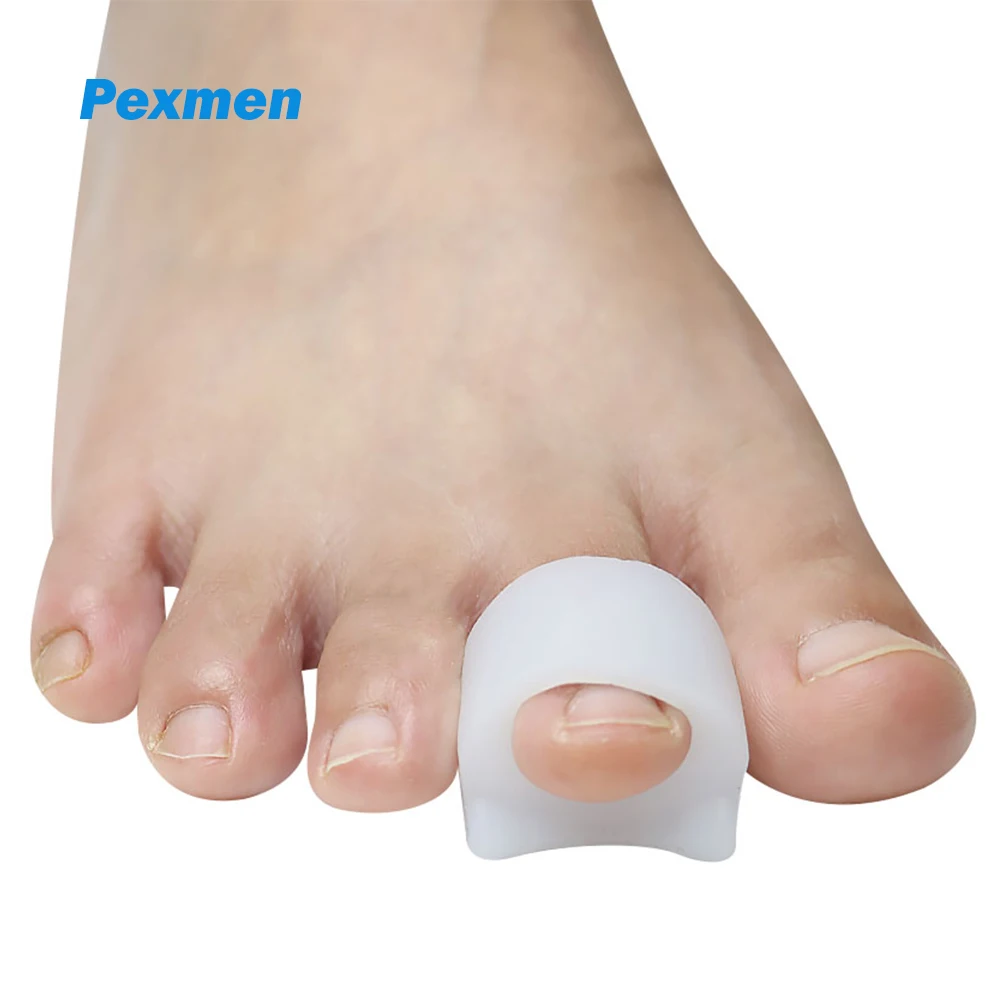 

Pexmen 2/4Pcs Soft Gel Big Toe Separator for Overlapping Toes Bunions Big Toe Alignment Corrector and Spacer Foot Protector