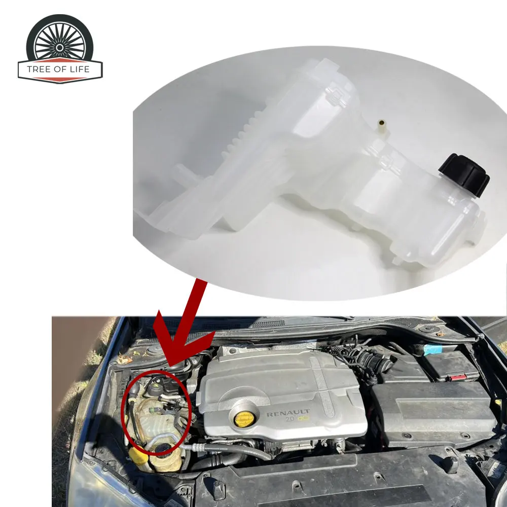 Radiator Reservoir Tank W/ Cap For Renault Laguna III Grandtour 2007 2008 2009 2010 2011 2012 2013 2014 2015 217100014R