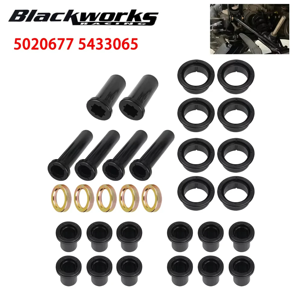 

5433065 5020677 Black Rear Suspension A-Arm Bushing Spacer Kit For Polaris Sportsman 500 400 700 5433063 5433413 5433066