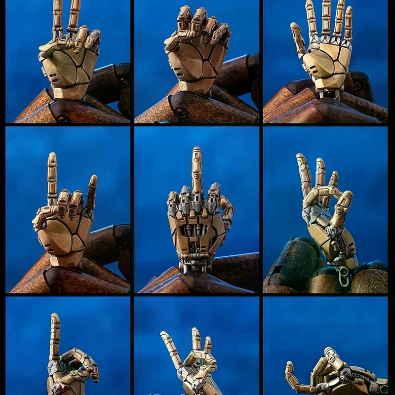 Fashion Mechanical Bionic Hand Pendant With Chain For Men Women Creative Movable Finger Joints Robot Hand Necklace Jewelry
