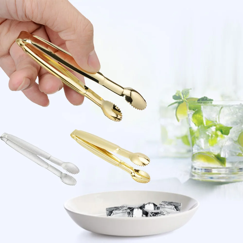 

Small Mini Bar Utensil Bread Tea Coffee Ice Tongs Cube Sugar Tongs Food Serving Clip Kitchen Accessories