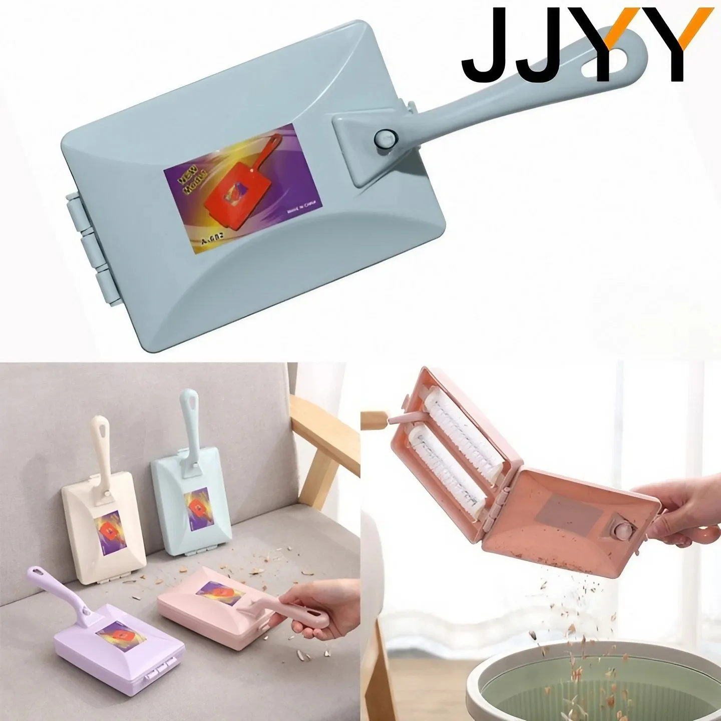 JJYY Handheld Carpet Table Sweeper Crumb Fur Brush Collector Roller Brush Home Pet Hair Remover Sofa Cleaning Dusting Brush 1PC