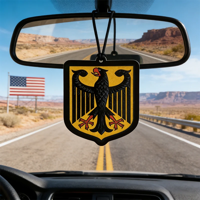 Sandalwood and Fruity Scent - Federal Eagle Design Five-Star Neutral Car Perfume and Non-Toxic Air Freshener |   Natural Essential Oils and Aromatherapy Scent Tablets (Noroili/Grapefruit/Cedar) |   Hanging Type and Dual-Purpose with Vent Clip |   Long-Lasting Fragrance for 60-90 Days |   Deodorize and Purify the Air |   Suitable for Use in Cars, Homes, Wardrobes, and Bathrooms. |   Same Fragrance as the One Sold in the Store