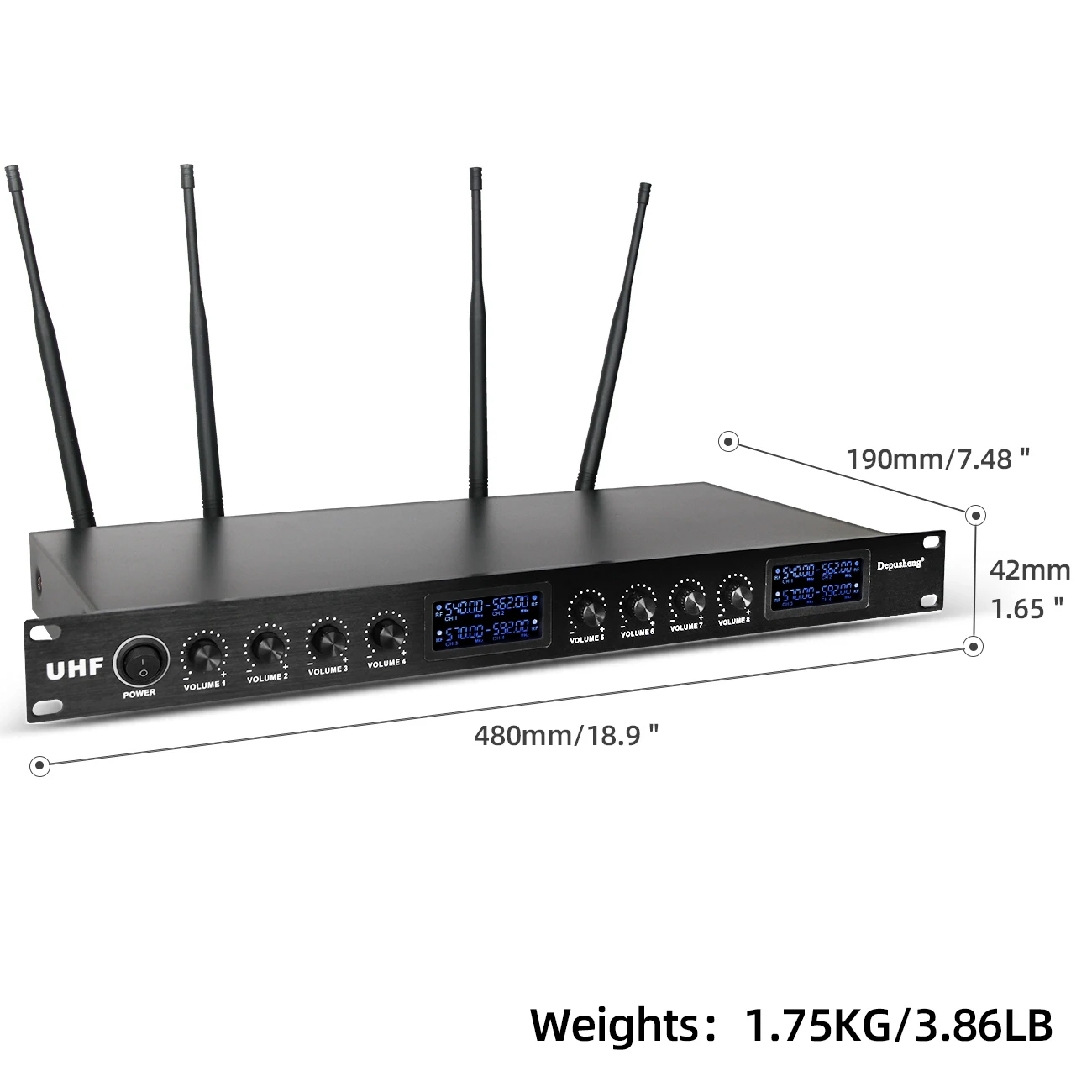 Factory Prices DF208 UHF 8 Channels High Quality Professional Wireless Lavalier Microphone