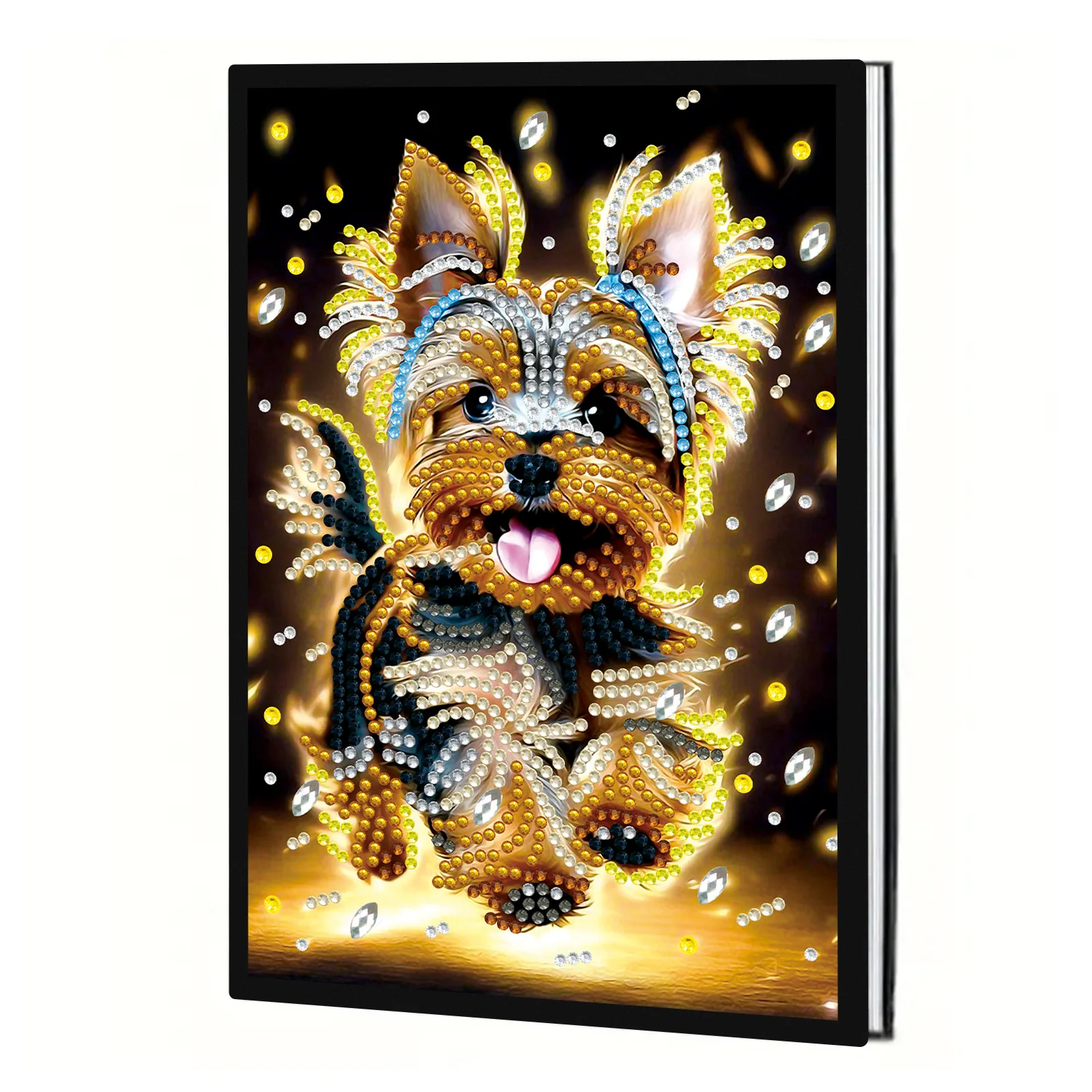 Diamond Art Painting Notebook Kits for Adults,Happy Puppy Notebook Special shape Diamond Art Dots for Creative office Art Gift