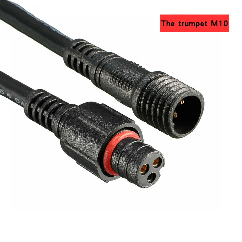 M10 Waterproof Butt Connector 2/3/4 Pin 220V Cable Extension Cord Male And Female Connector Cable for Outdoor LED