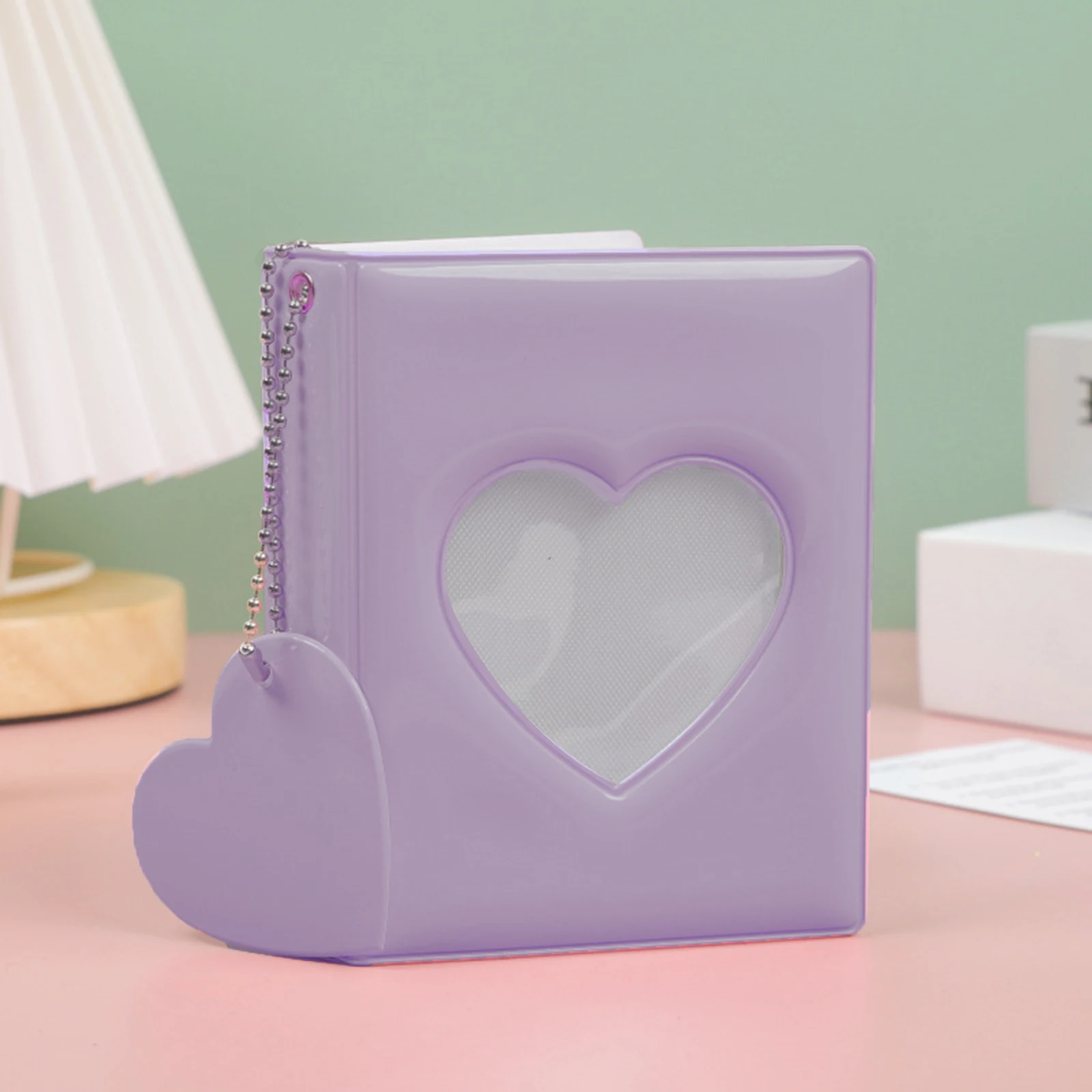 3 Inch Love Heart Photo Album Mini Binders Photocard Holder Collector Book Packing Supplies For Women Girls