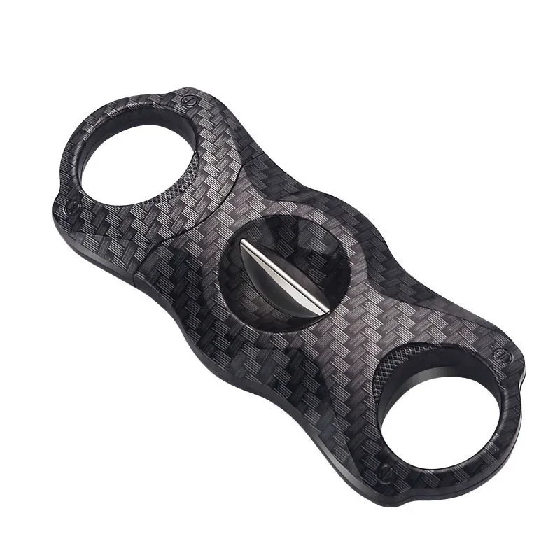 Carbon Fiber V Cigar Cutter Classic Cigar Scissors Guillotine Pocket Luxury Smoking Cigar Accessories Free Shipping