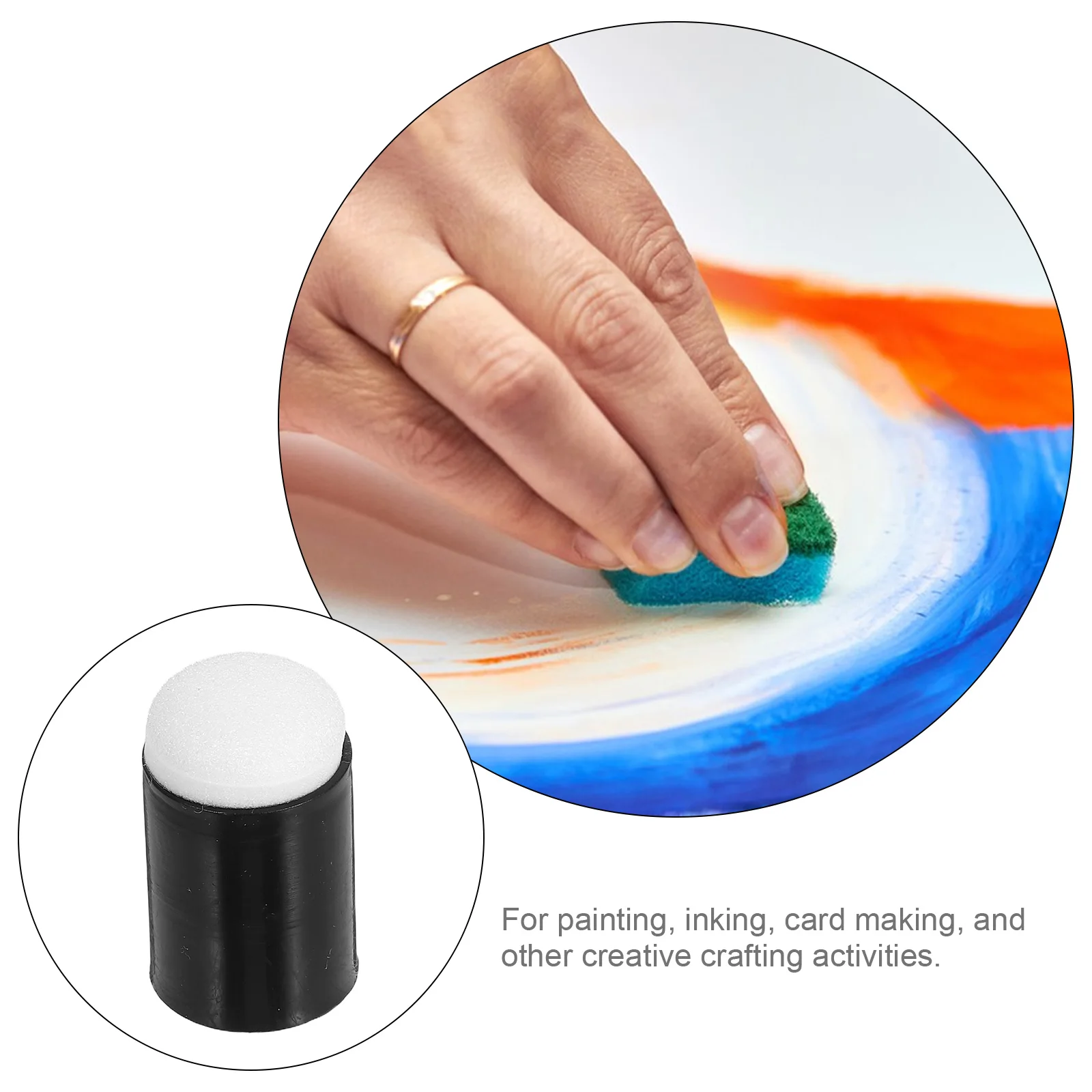 

32 Pcs Finger Drawing Sponge DIY Paint Dauber Crafting Ink Tools Daubers for Stencils Template Sponges Painting Child