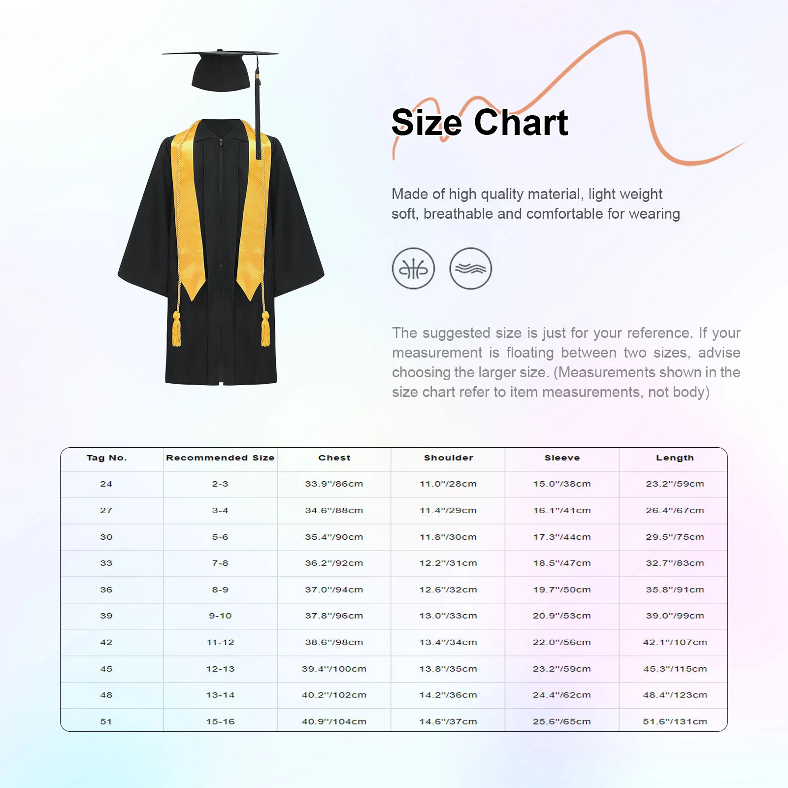 Abiti da laurea per bambini Ragazzi Ragazze Abiti da laurea scolastica Scuola materna Primaria Scuola media Abito e berretti da laurea