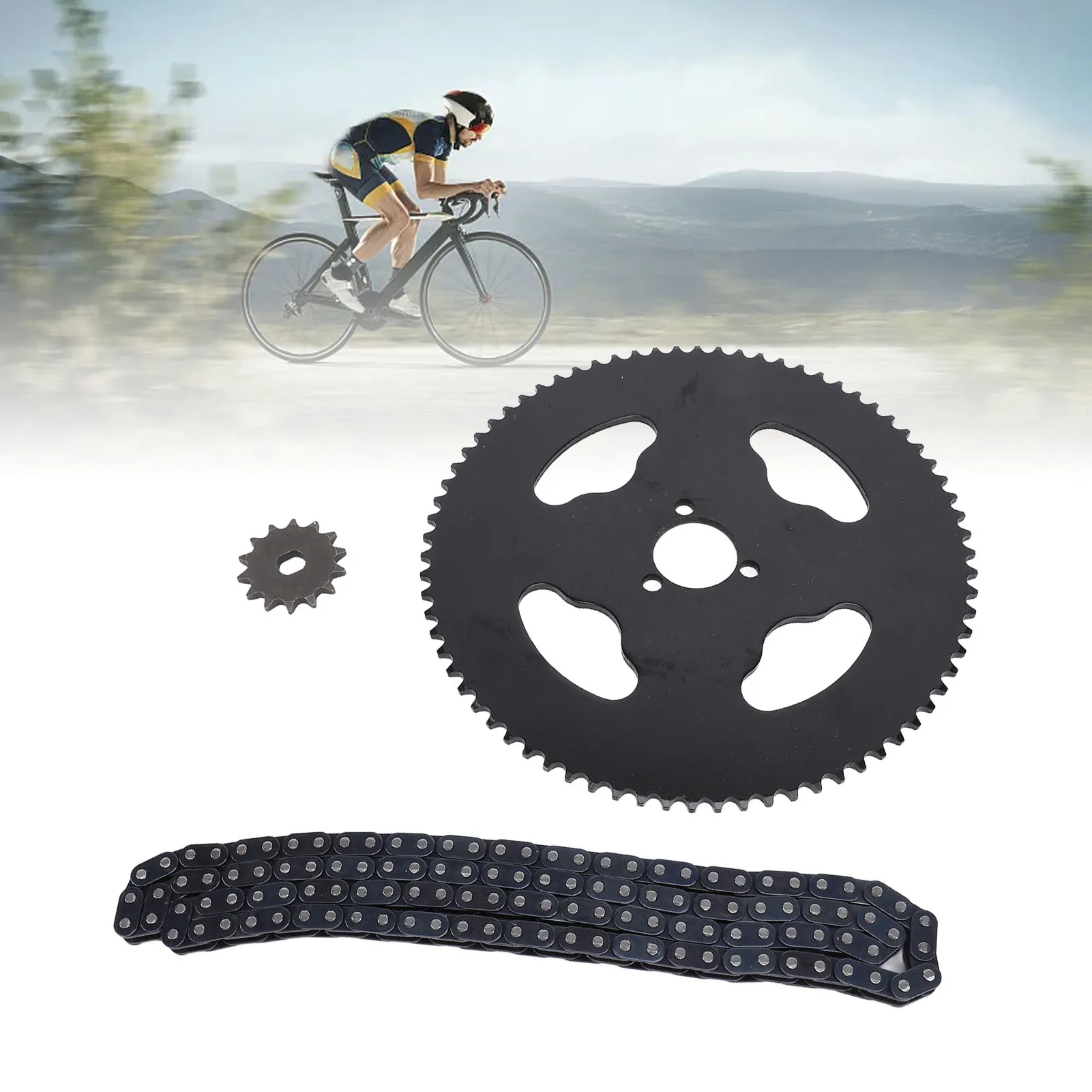 

T8F Front Rear Sprocket Chain Kit With T8F 120 Links Chain T8F 10mm H Hole 14T Front Sprocket 74T Rear Sprocket 29mm