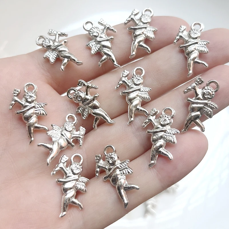 20pcs 23 * 16mm ccb acrylic plated classic angel pendant diy bracelet necklace jewelry making accessories