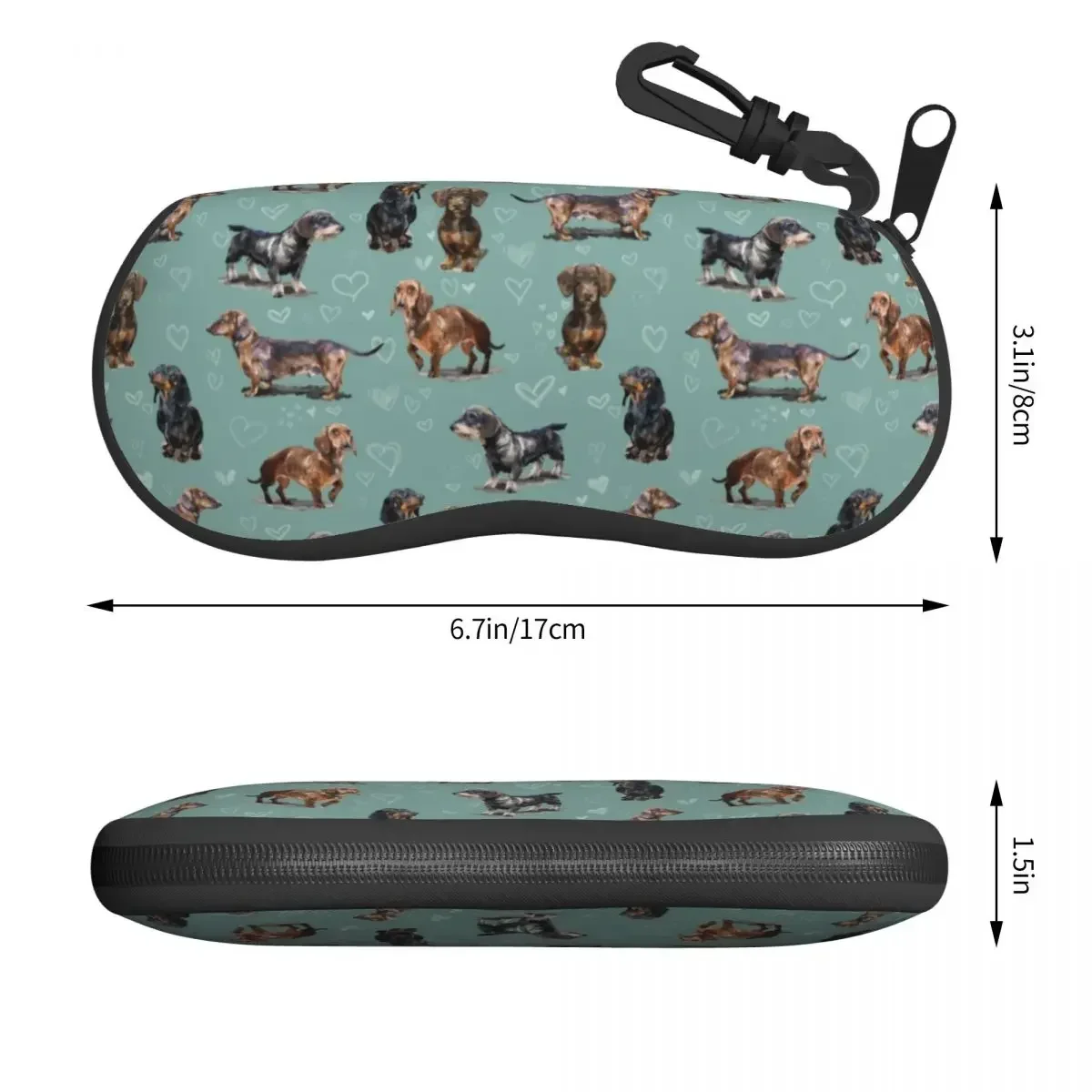 The Dachshund Shell Eyeglasses Case Women Men Cool Badger Sausage Wiener Dogs Glasses Case Sunglasses Box Pouch