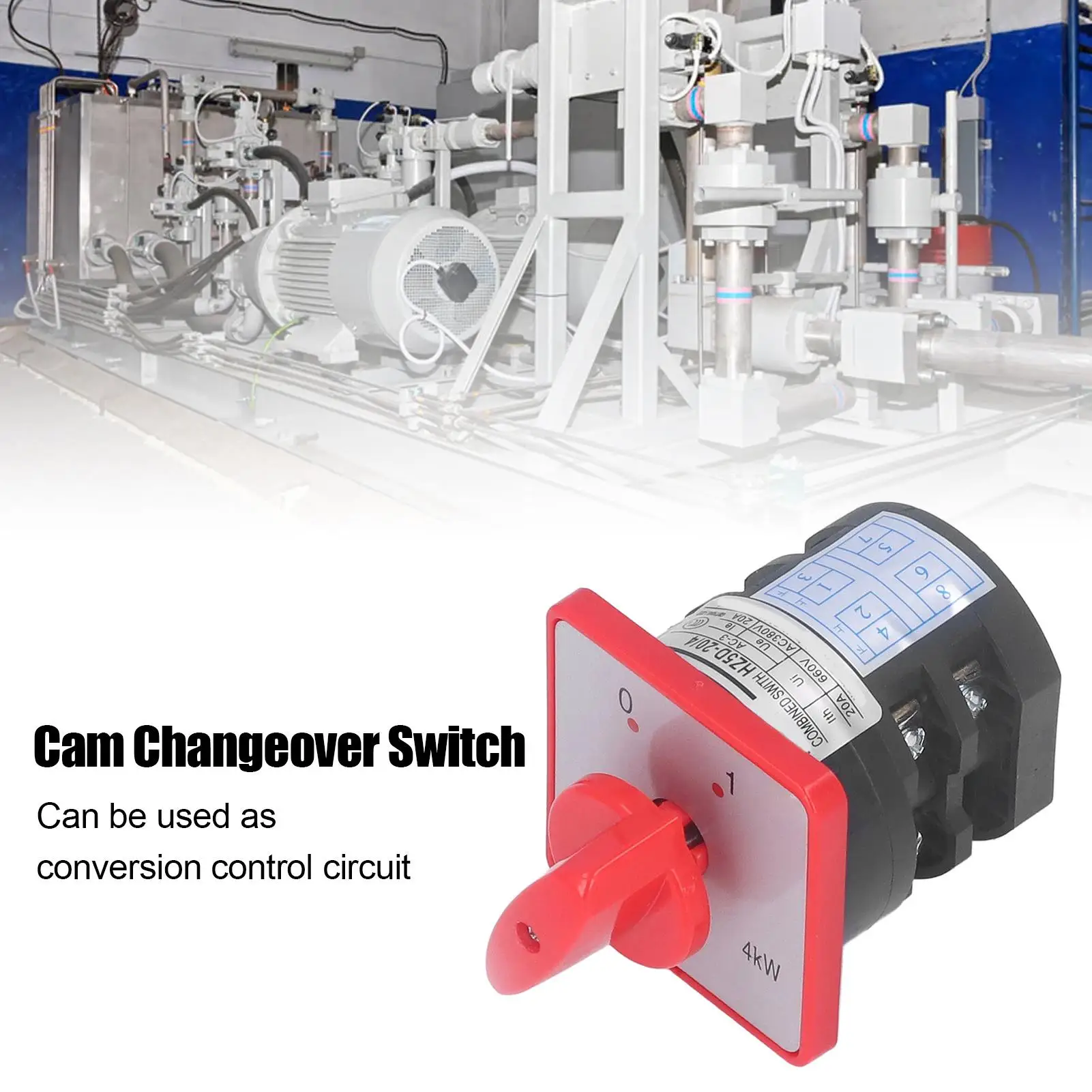 AC 380V 4KW Selector de cambio PC retardante de llama interruptor de engranaje de doble sección