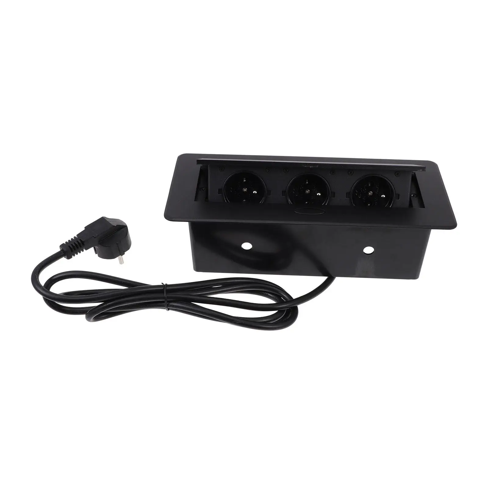 1Pcs Desktop Socket Eu Plug Charging Socket Zinc Alloy ABS Power Outlet Efficient Multi-Purpose Charger Home Power Supply