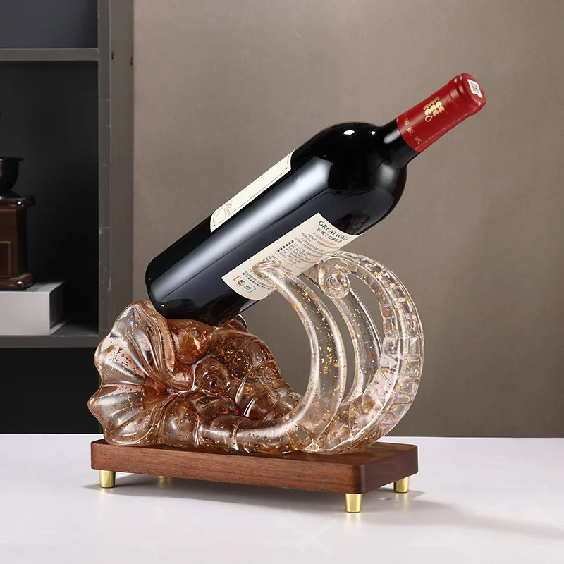 HYS living room entrance elephant head red wine rack ornament creative wine rack modern light luxury wine cabinet