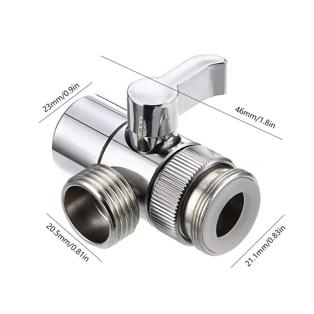 

3 Way Water Tap Connector Leak-Proof Faucet Connector Splitter Easy-to-Install Faucet Splitter Valve for Shower/Sink/Washbasin