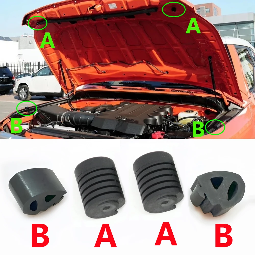 Engine Bonnet Hood Bumper Rubber Stopper Buffer Shockproof Cushion Pad For Toyota FJ Cruiser 2007-2020