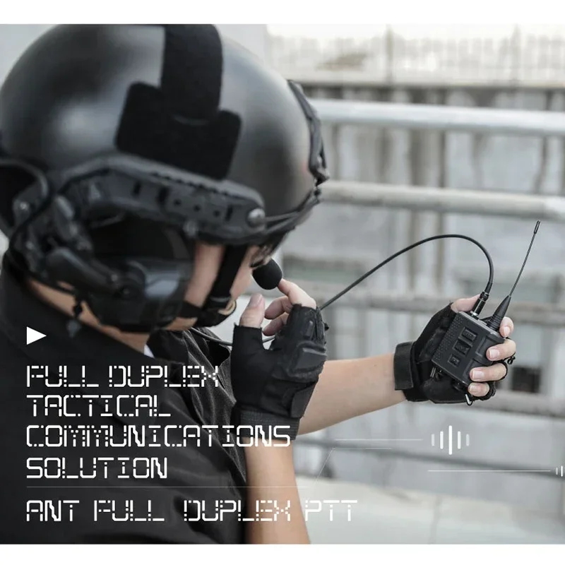 New 2024 FCS-Tactical ANT FullDuplex Raido System with PTT AMP Military Headset Communication Accessories