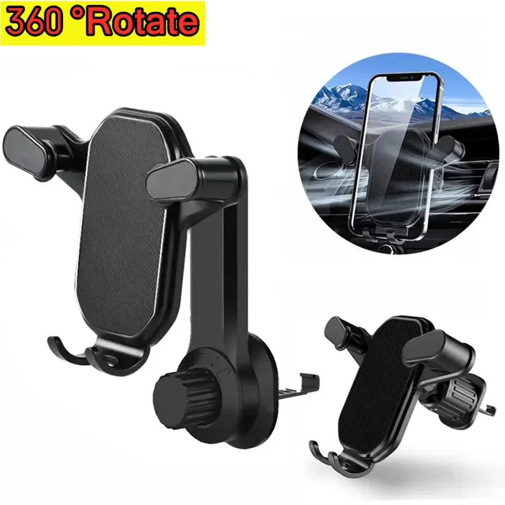 New Air Vent Gravity Car Phone Holder Lock Extension Clip Mount Stand GPS Support Anti-drop Auto Mobile Phone Holder Stand