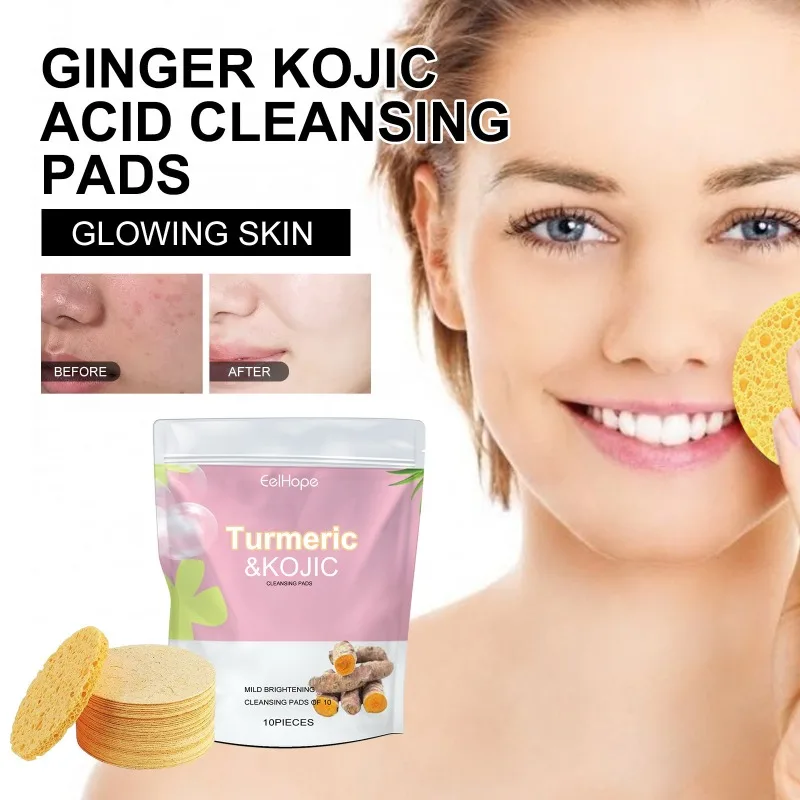

Turmeric Face Cleansing Pad Deep Cleanse Refines Pores Reduces Acne Marks Enhances Facial Radiance