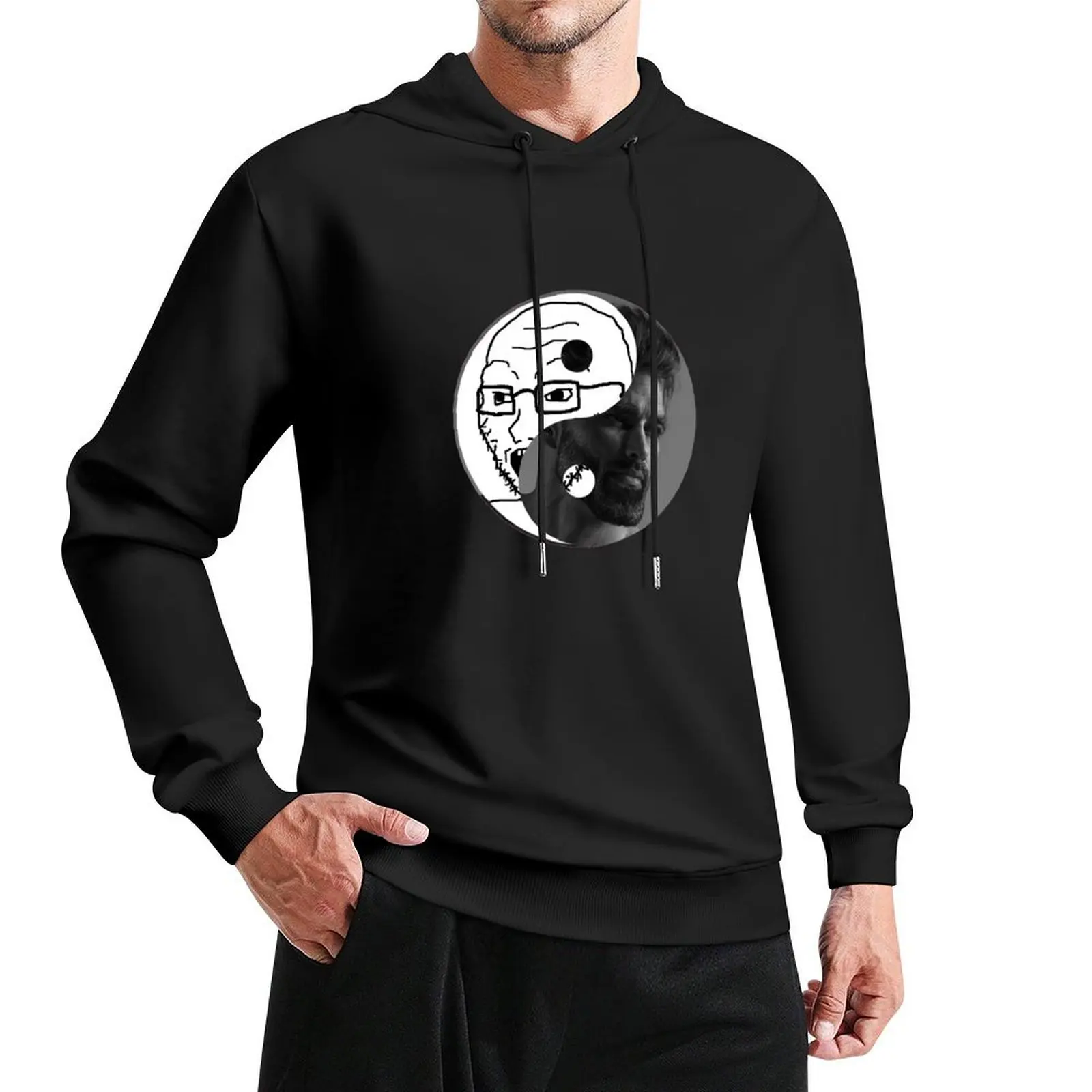 

CHAD YIN YANG WOJAK SOY BOY CRINGE DOOMER ZOOMER Pullover Hoodie korean autumn clothes tracksuit